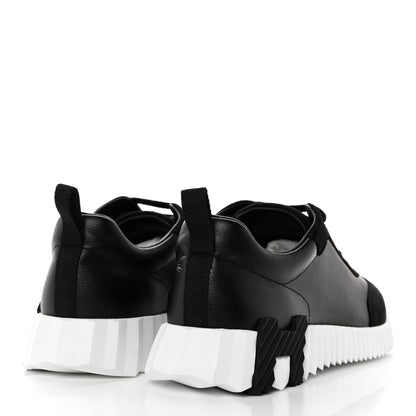 Hermes Goatskin Suede Goatskin Bouncing Sneakers 39 Black 4 of 8