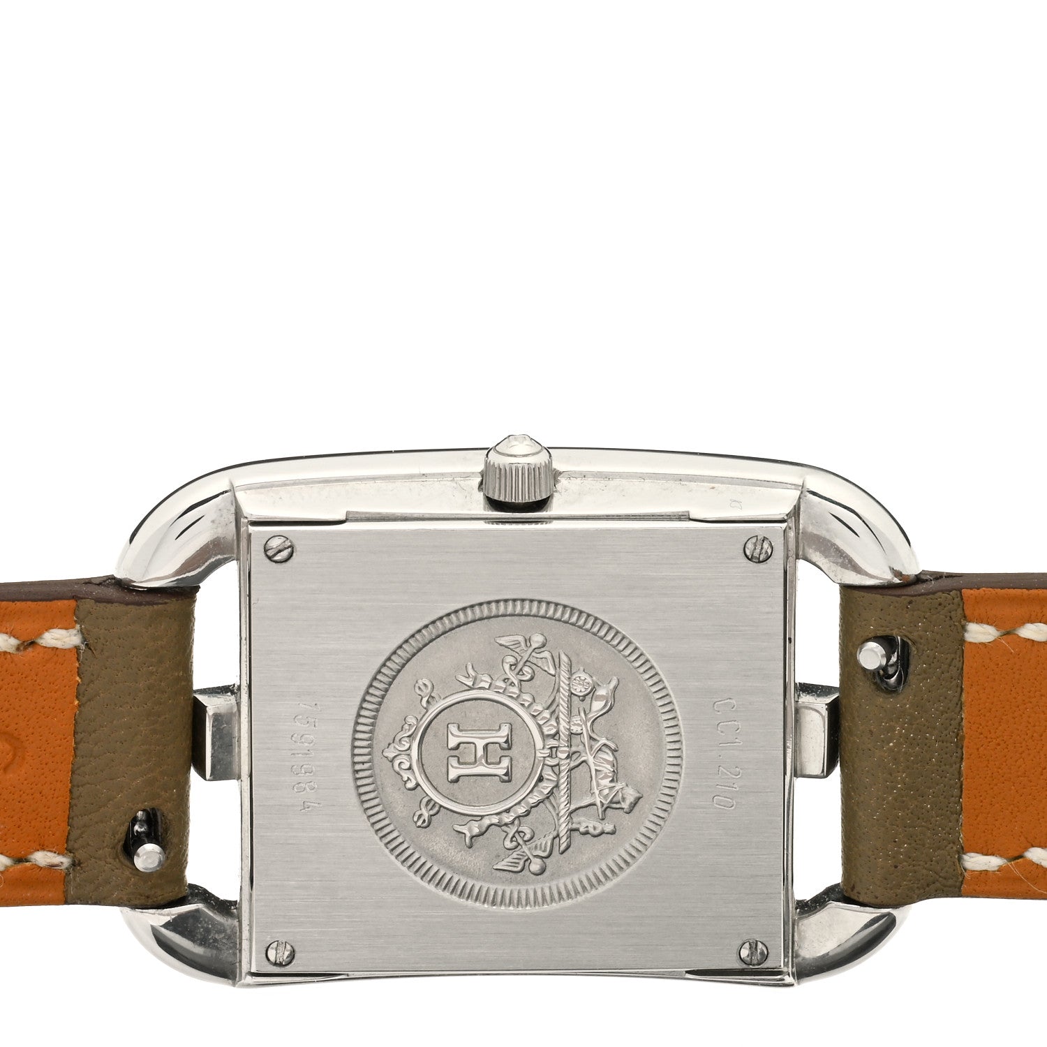 Hermes Stainless Steel Swift 23mm Cape Cod Double Tour Quartz Watch Etoupe 4 of 5