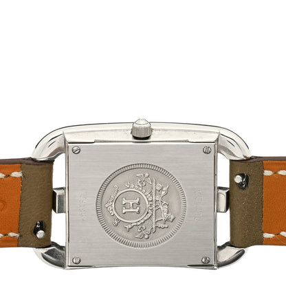 Hermes Stainless Steel Swift 23mm Cape Cod Double Tour Quartz Watch Etoupe 4 of 5