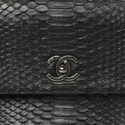 Chanel Snakeskin Small Coco Handle Flap Black 7 of 9