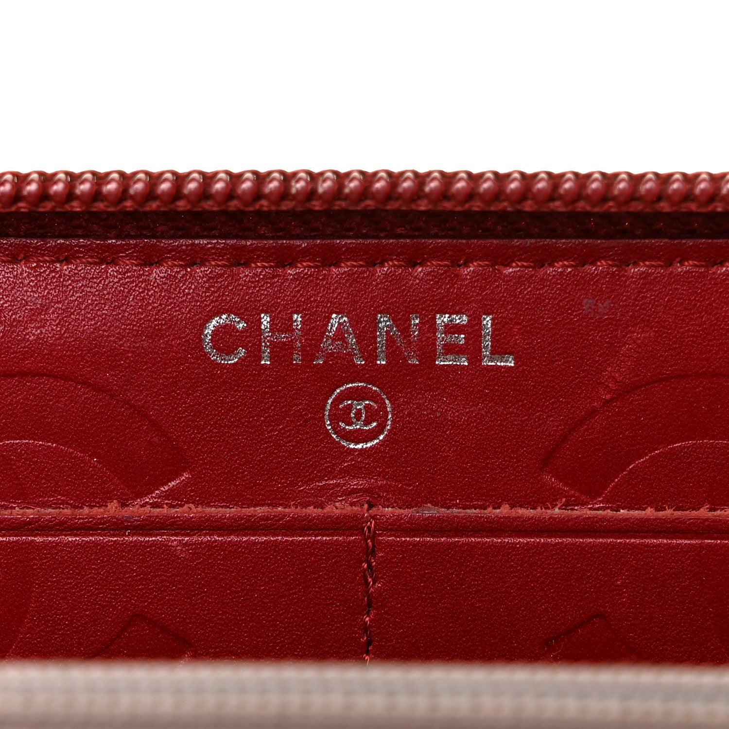 Chanel Calfskin Quilted Cambon Large Gusset Zip Around Wallet Red 6 of 9