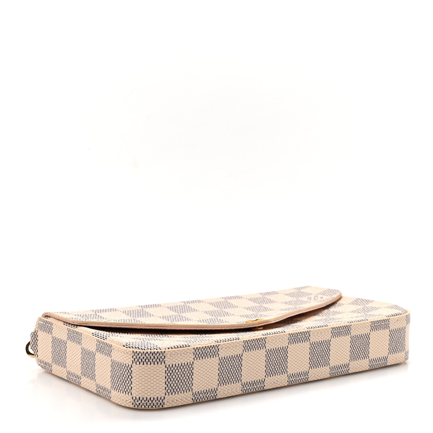 Louis Vuitton Damier Azur Pochette Felicie Chain Wallet Rose Ballerine 5 of 11