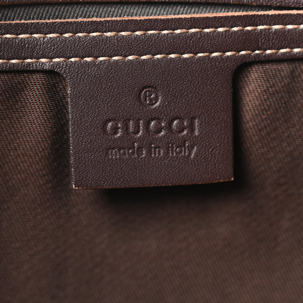 Gucci GG Plus Monogram Medium Double Buckle Flap Messenger Bag Beige Dark Brown 6 of 10