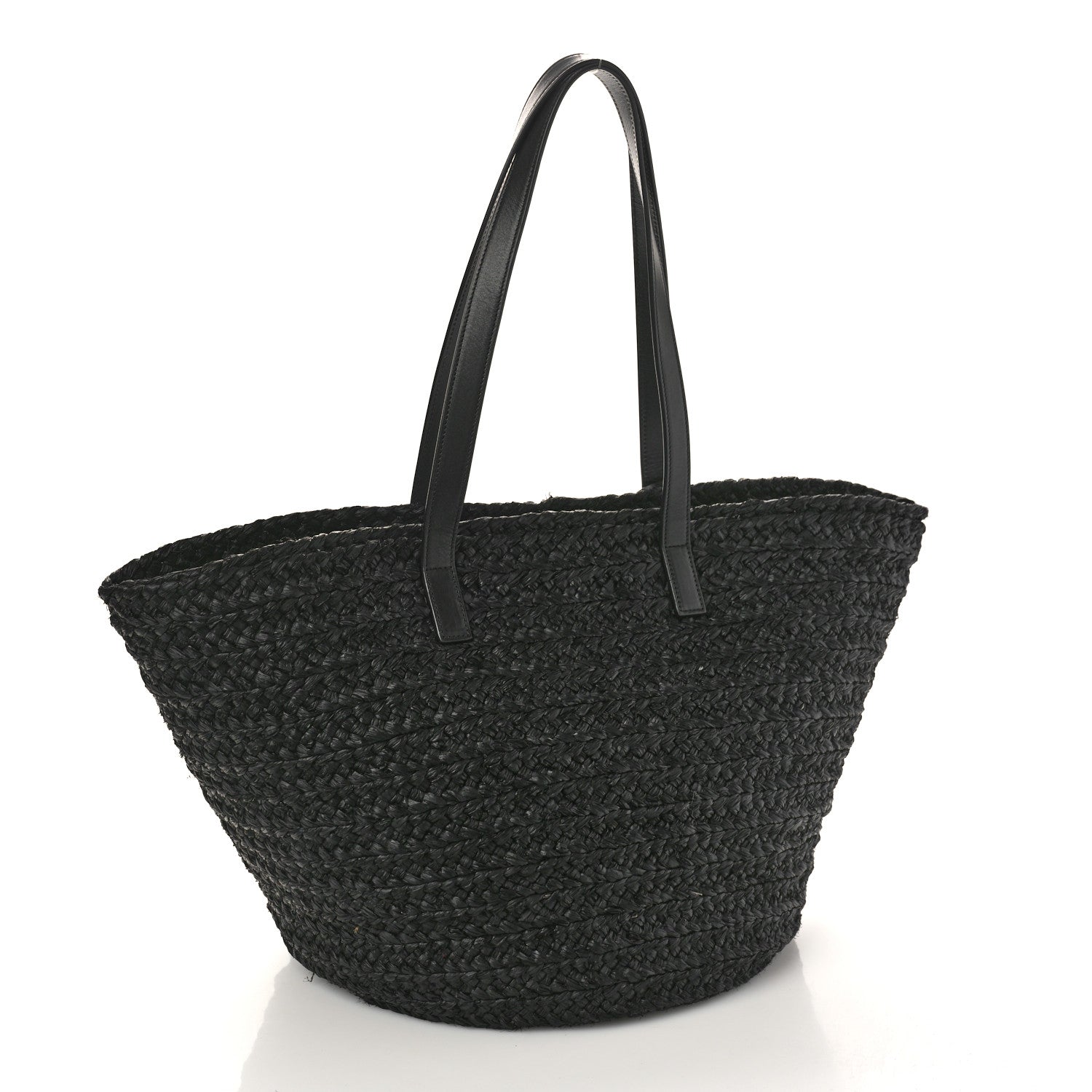 Saint Laurent Raffia Medium Panier Bag Black 3 of 12