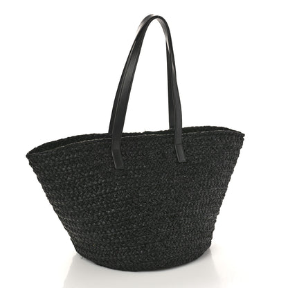 Saint Laurent Raffia Medium Panier Bag Black 3 of 12