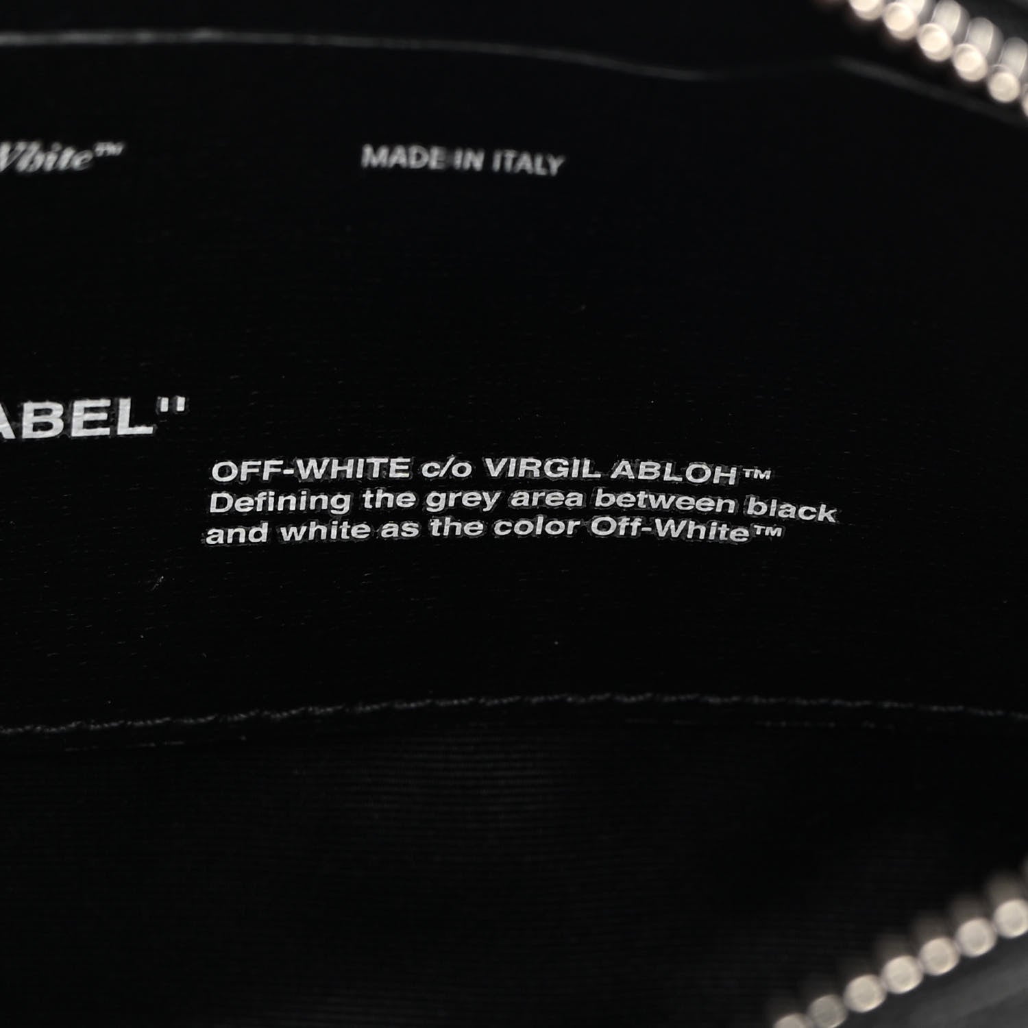 Off-White Calfskin Sculpture Crossbody Bag Black White 7 of 10