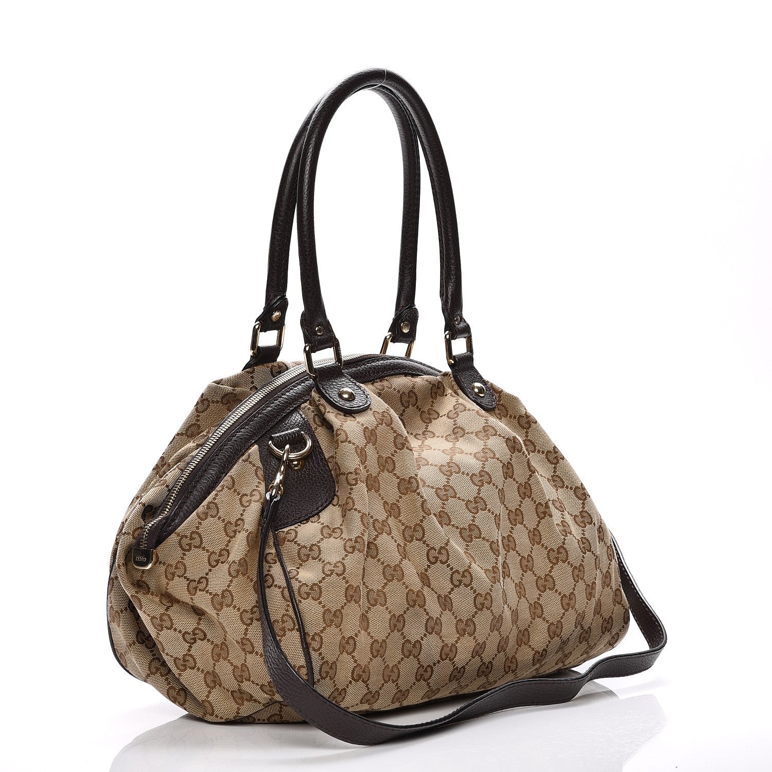 Gucci Monogram Medium Sukey Boston Bag Dark Brown 3 of 7