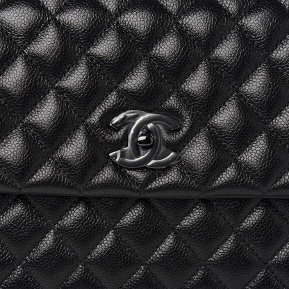 Chanel Caviar Quilted Medium Coco Handle Flap So Black 7 of 9
