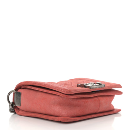 Chanel Iridescent Calfskin Quilted Small Gentle Square Boy Flap Red 4 of 11