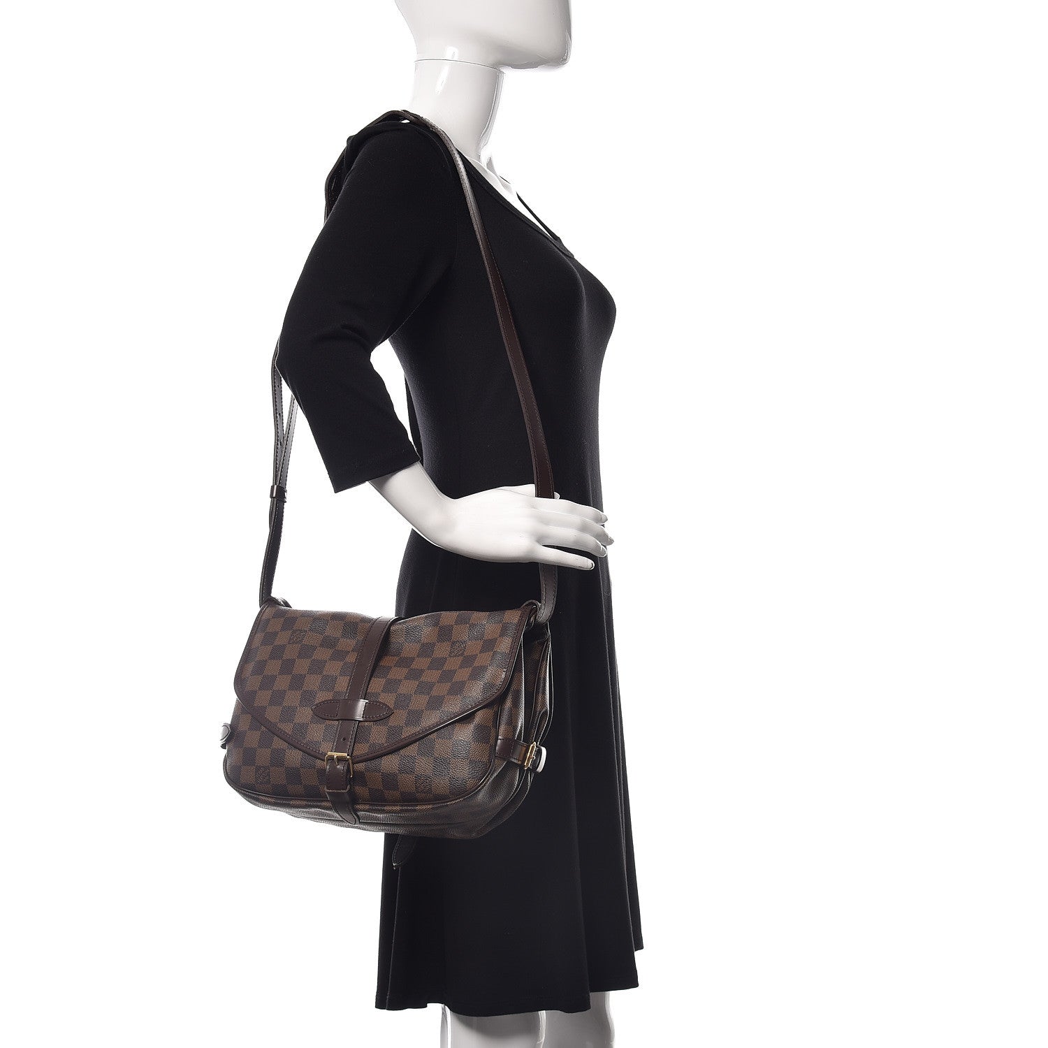 Louis Vuitton Damier Ebene Saumur MM SO 2 of 17