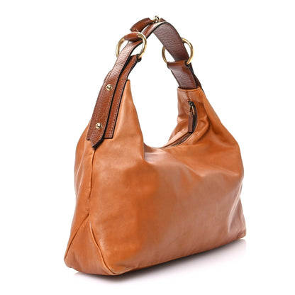 Gucci Calfskin Medium Horsebit Chain Hobo Brown 3 of 12