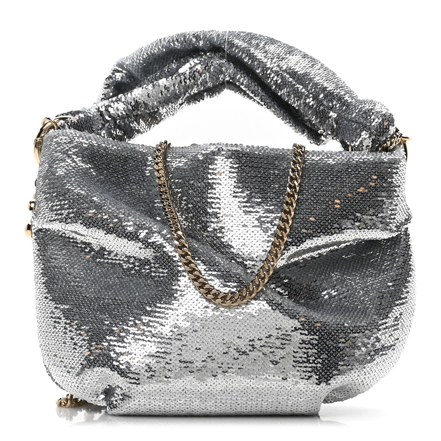 Jimmy Choo Sequin Bonny Shoulder Bag Silver 1 of 9