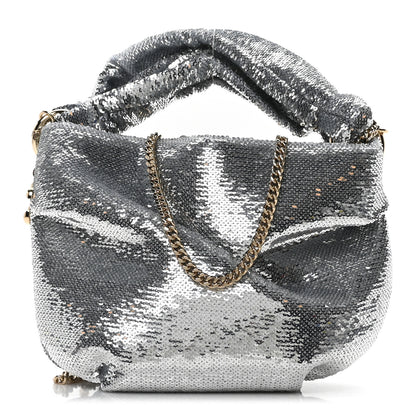 Jimmy Choo Sequin Bonny Shoulder Bag Silver 1 of 9