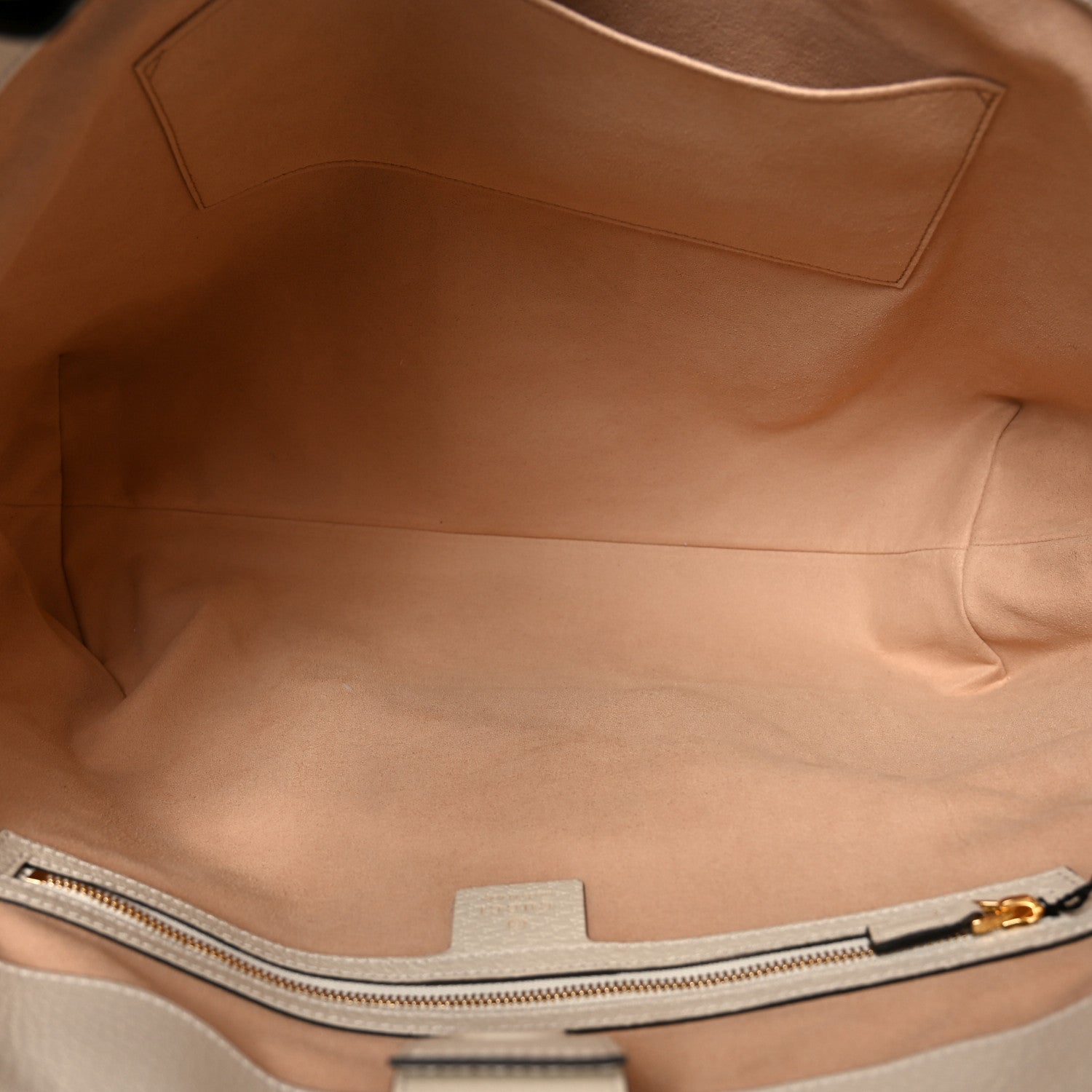Gucci GG Supreme Monogram Textured Dollar Calfskin Web Medium Ophidia Shopping Tote Beige Ebony Mystic White 5 of 10