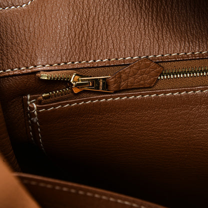 Hermes Taurillon Clemence Birkin 40 Gold 23 of 37