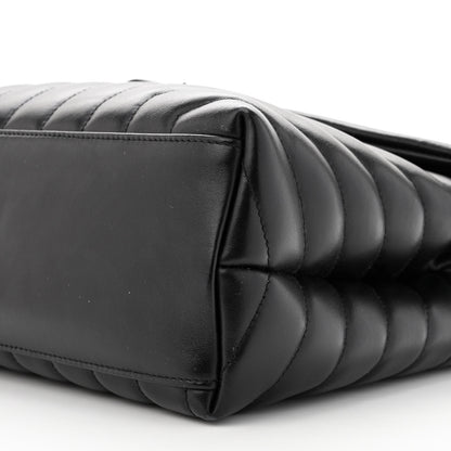 Saint Laurent Calfskin Y Quilted Monogram Monochrome Medium Loulou Chain Satchel Black 9 of 9