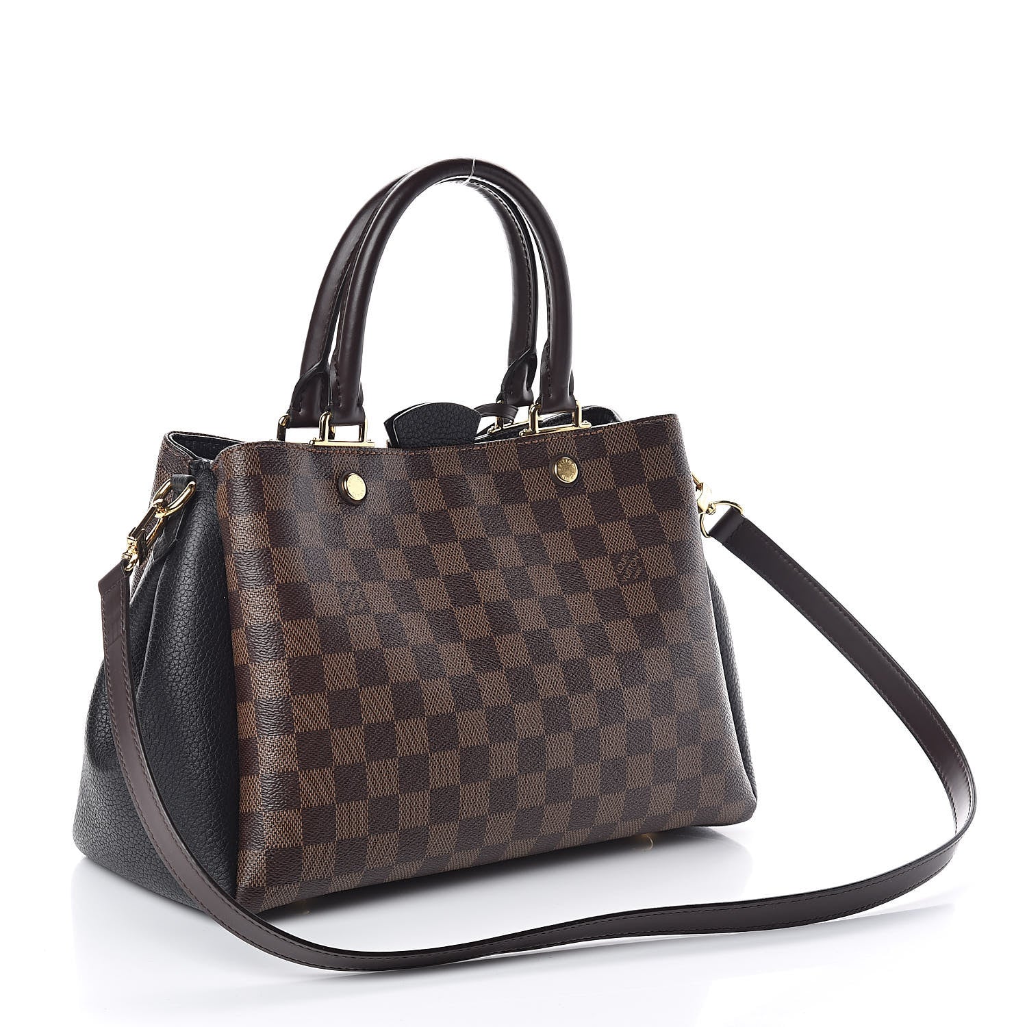 Louis Vuitton Damier Ebene Cuir Taurillon Brittany Black 3 of 9