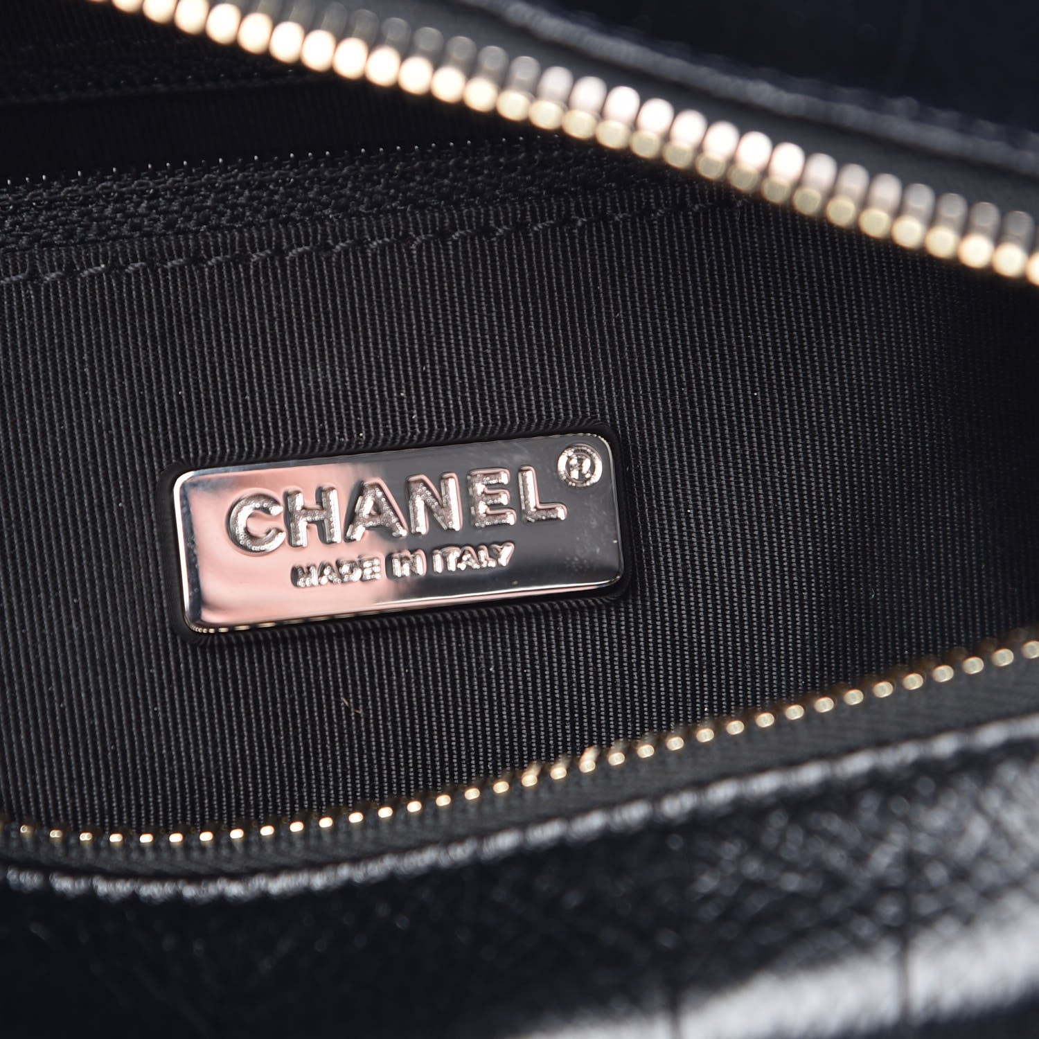 Chanel Calfskin Crocodile Embossed Small Gabrielle Cocodile Hobo Black 7 of 12