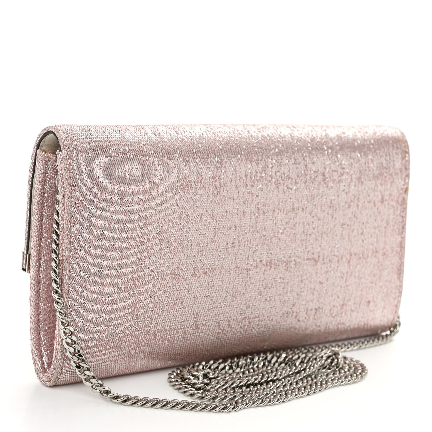 Glitter Fabric Emmie Clutch Ballet Pink