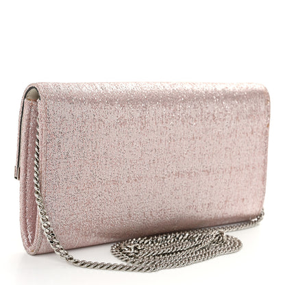 Jimmy Choo Glitter Fabric Emmie Clutch Ballet Pink 3 of 12