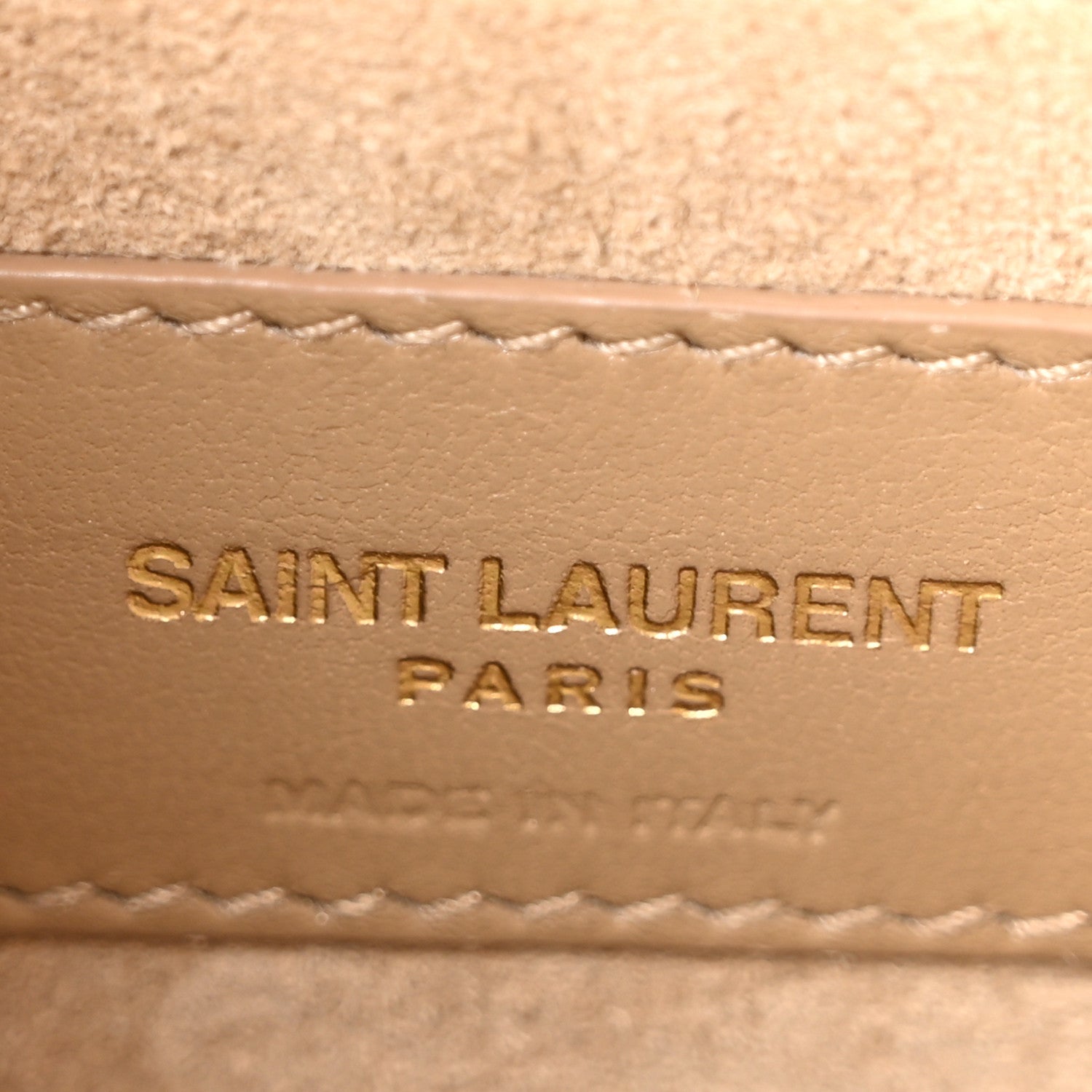 Saint Laurent Calfskin Medium Monogram Sunset Dark Beige 6 of 10