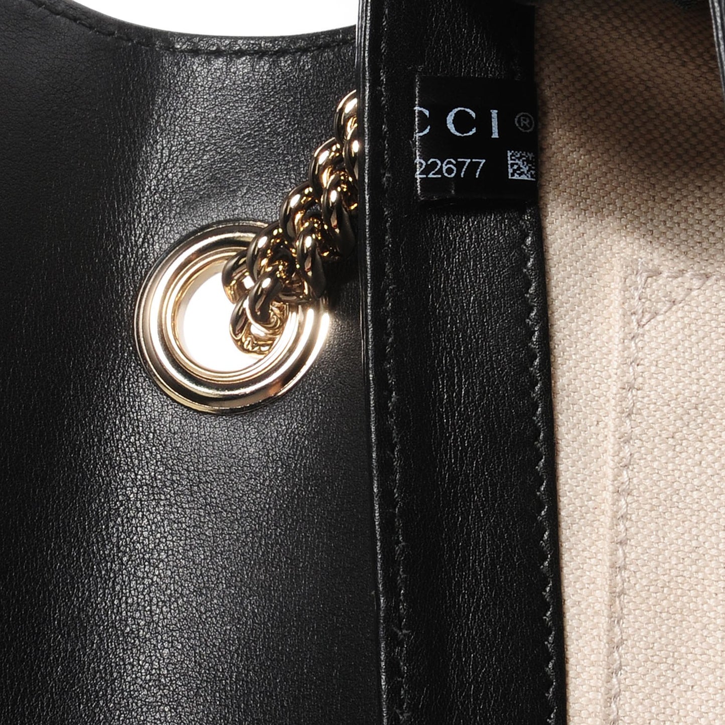 Guccissima Medium Emily Chain Shoulder Bag Black