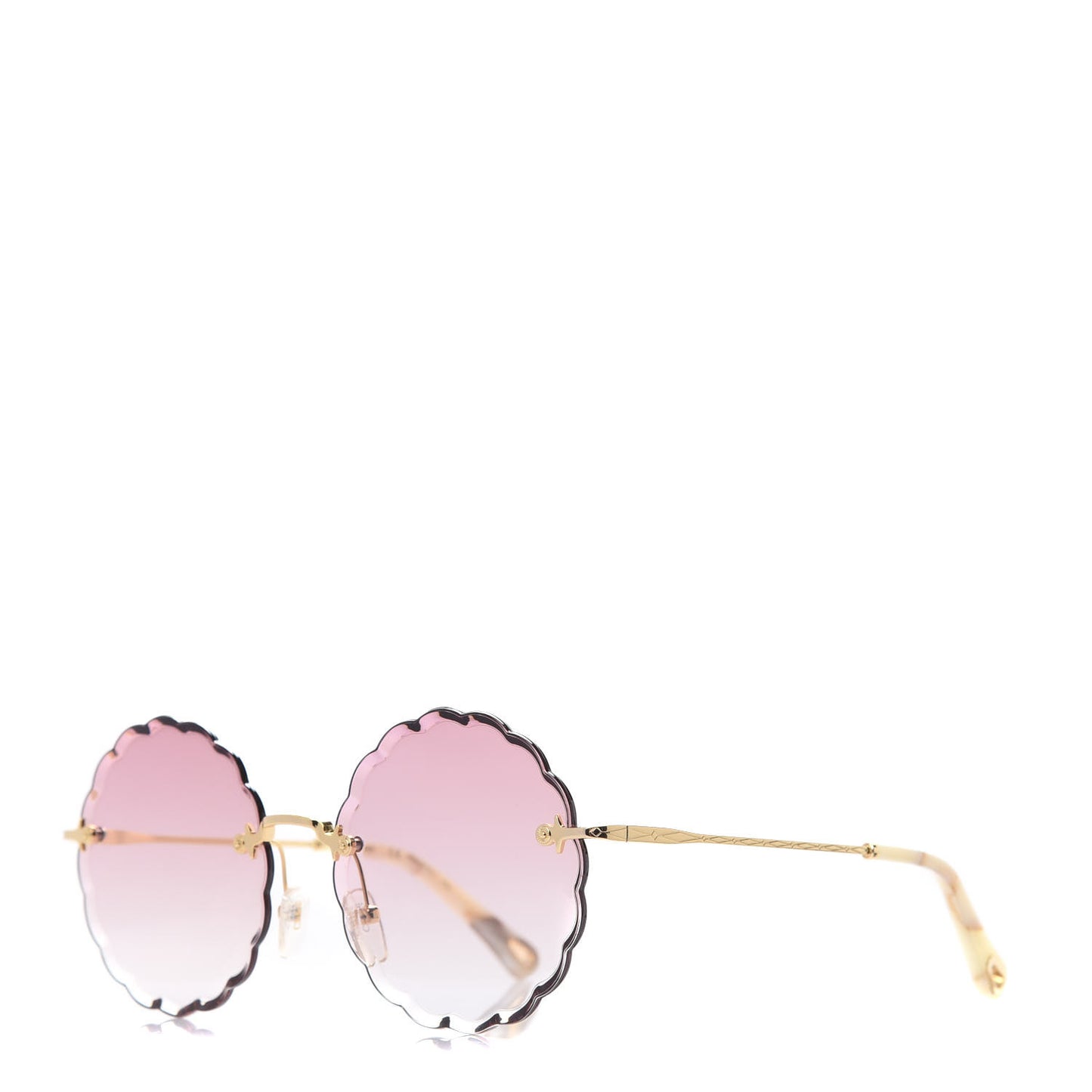 Rosie Bevelled Round Sunglasses CE142S Gold Gradient Coral