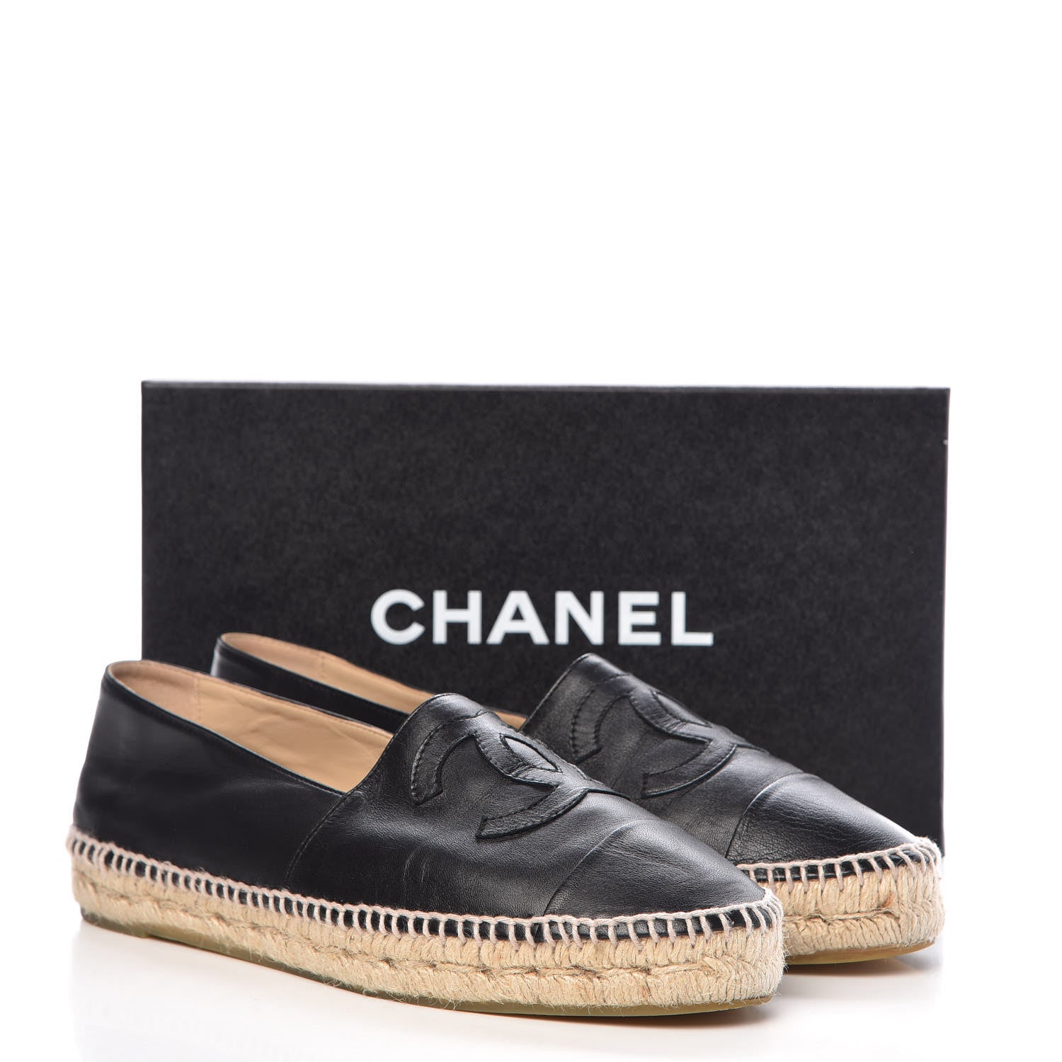 Chanel Lambskin CC Espadrilles 40 Black 12 of 12