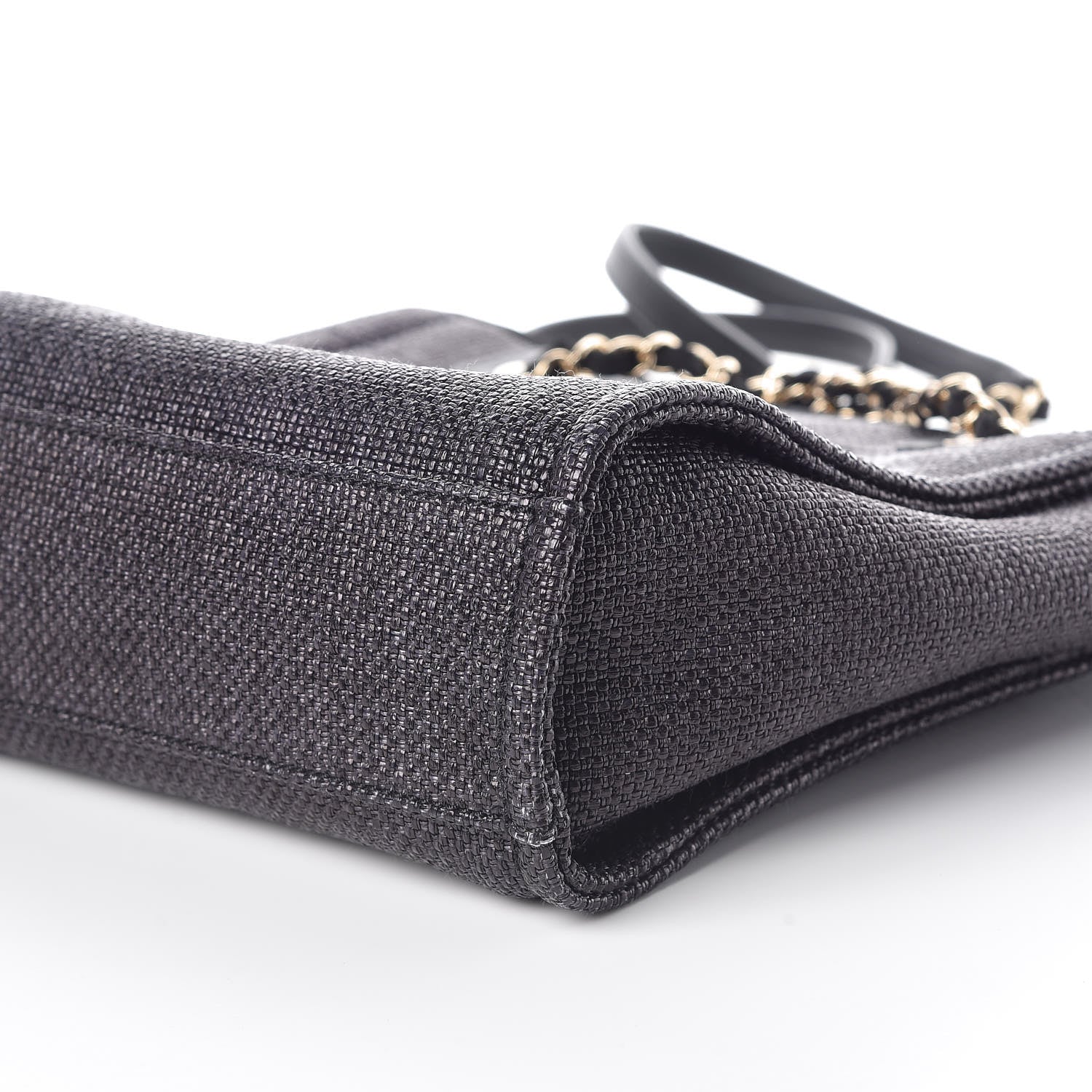 Chanel Woven Straw Raffia Mini Deauville Tote Black 6 of 9