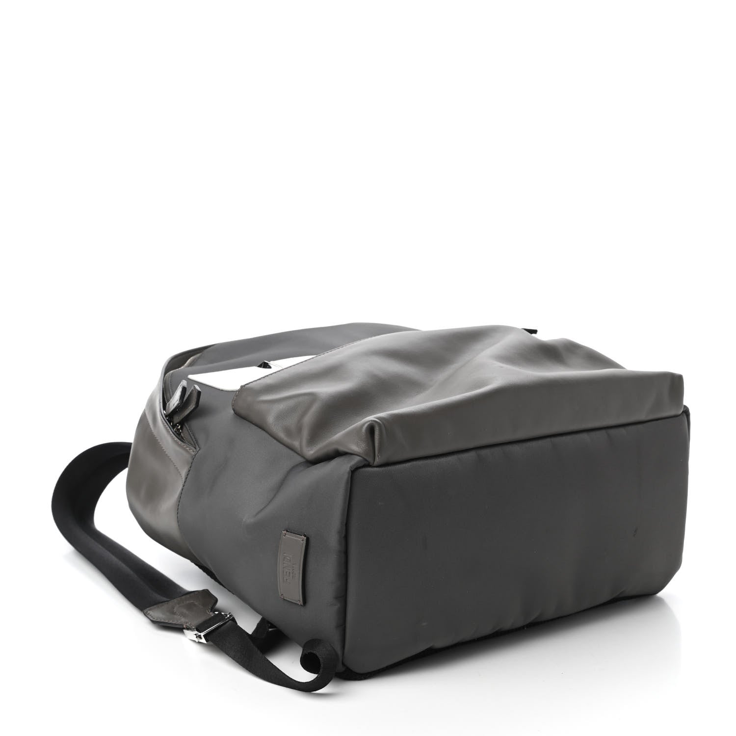 Fendi Nylon Vitello Century Dolce Monster Eyes Rounded Backpack Grey 4 of 11