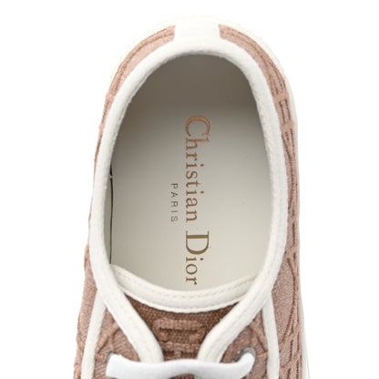 Christian Dior Canvas Cannage Embroidered Womens Walk'N'Dior Low Top Sneakers 35.5 Clay 7 of 8