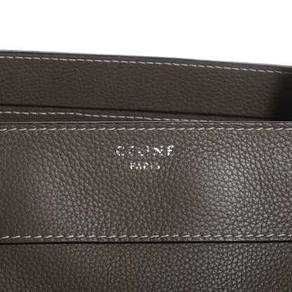 Celine Drummed Calfskin Shoulder Luggage Souris 10 of 10