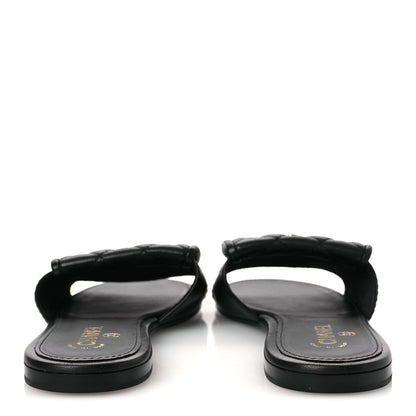 Chanel Lambskin Quilted Turnlock Flat Mules 39 Black 39.5 Black 6 of 11