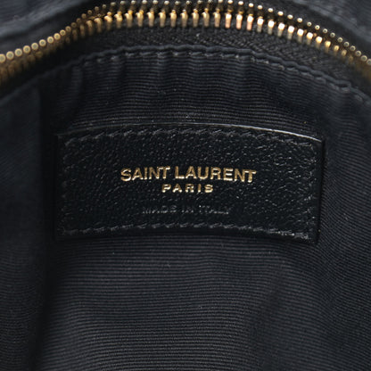 Saint Laurent Calfskin Y Quilted Monogram Large Loulou Chain Satchel Black 6 of 17