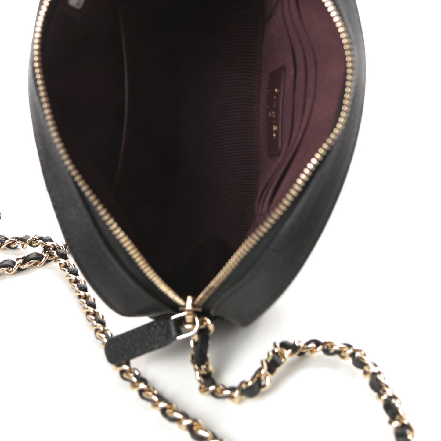 Caviar Quilted Vanity With Chain Black