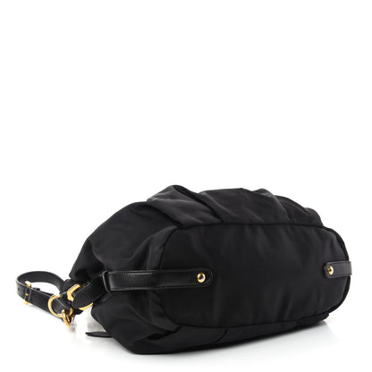 Prada Tessuto Nylon Jacquard Logo Tote Black 4 of 9