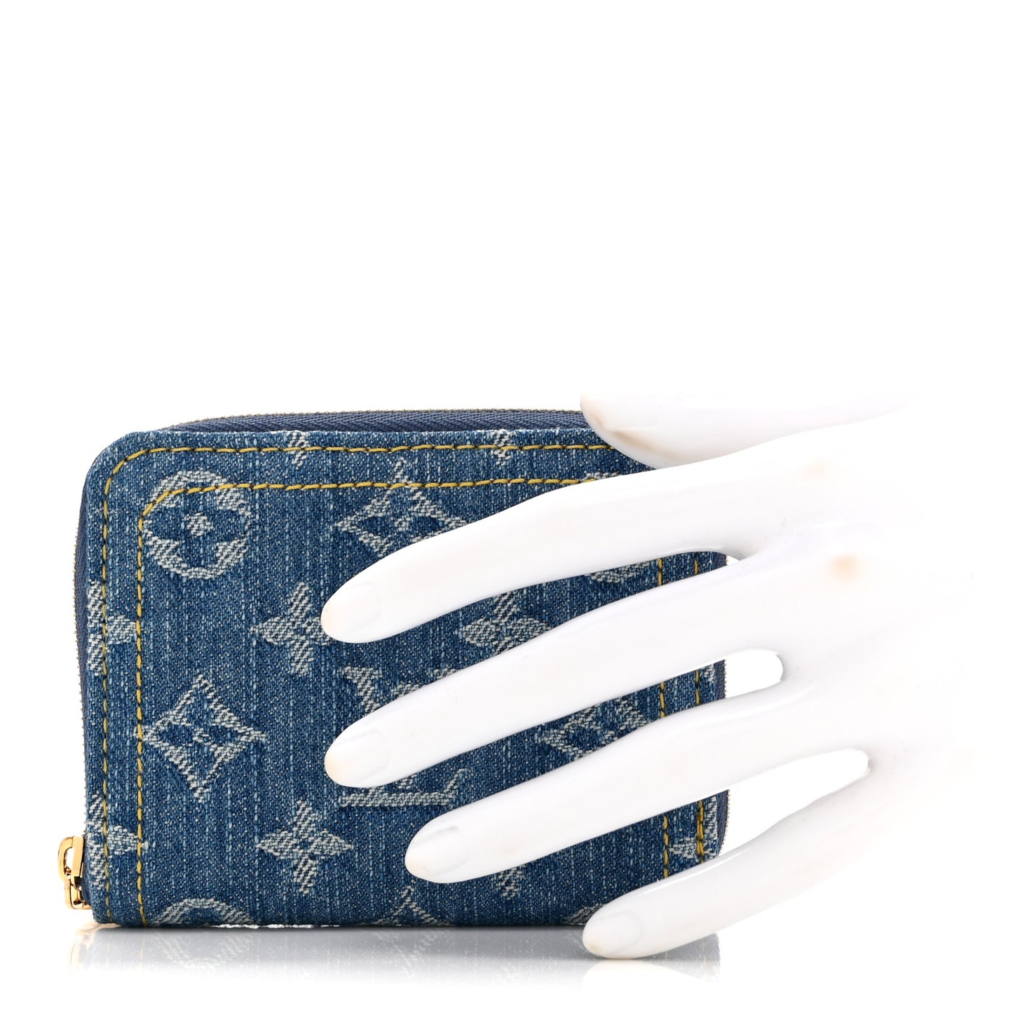 Denim Monogram Zippy Coin Purse Blue