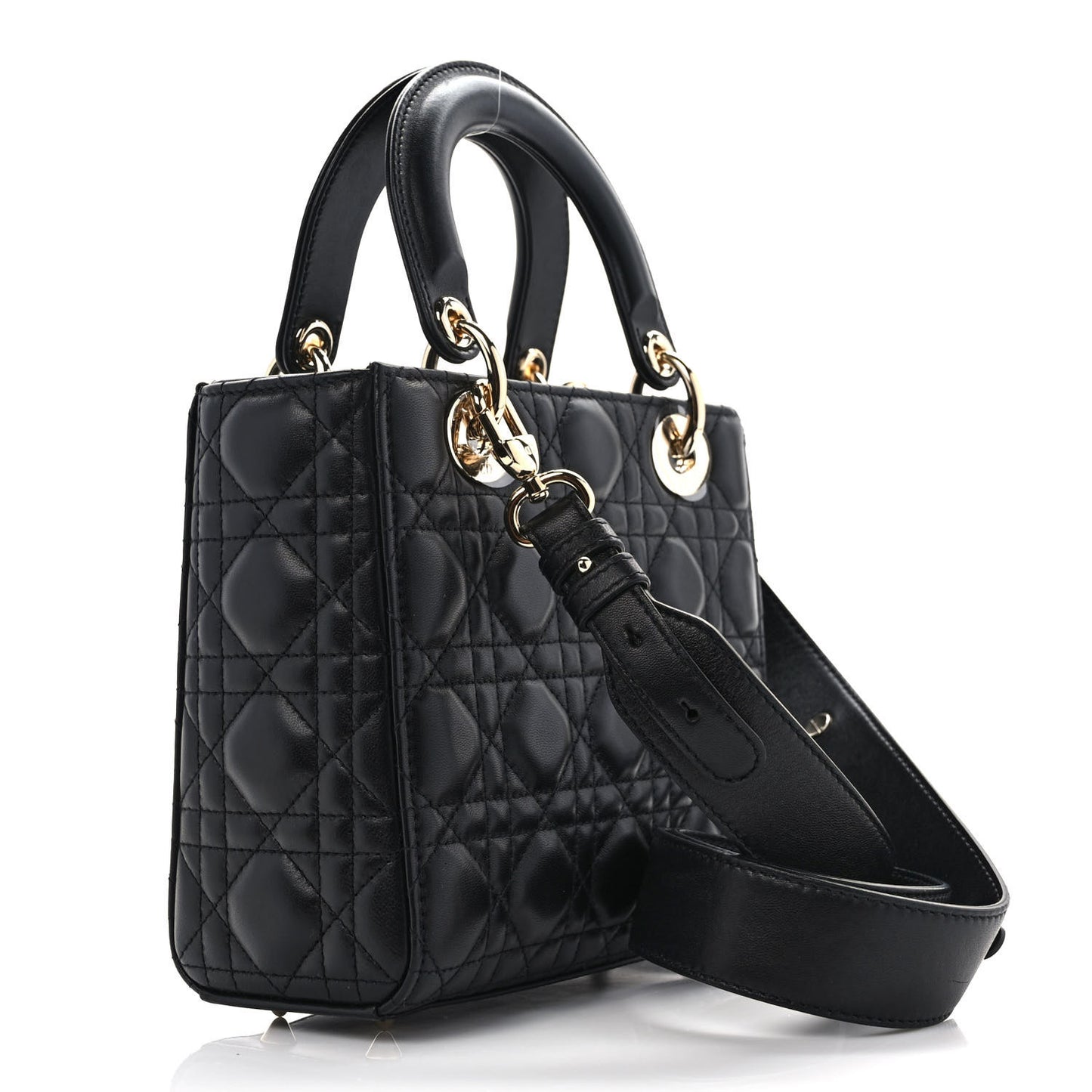 Lambskin Cannage Small My ABC Lady Dior Black