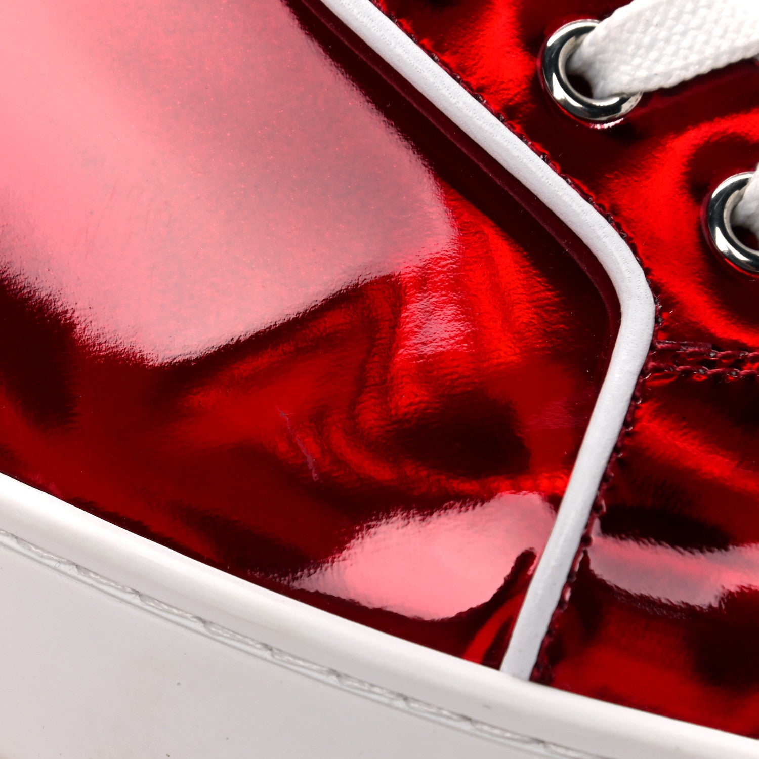 Christian Louboutin Patent Mens Louis Orlato Flat Sneakers 42 Red 9 of 12