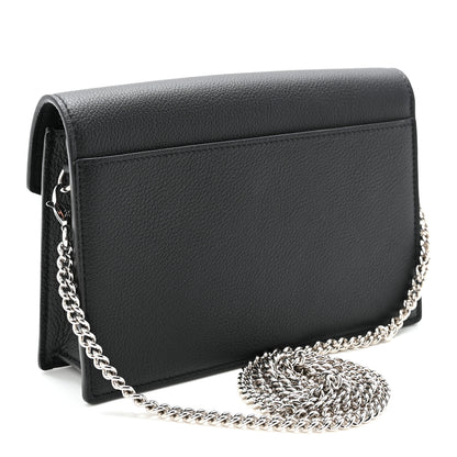 Louis Vuitton Soft Calfskin My Lockme Chain Pochette Black 3 of 9