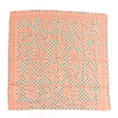 Louis Vuitton Silk Damier Azur Tahitienne Square Scarf 1 of 3