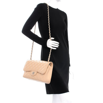 Chanel Caviar Quilted Jumbo Double Flap Beige Clair 2 of 9