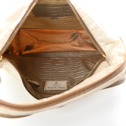 Prada Tessuto Nylon Saffiano Shoulder Bag White 5 of 9