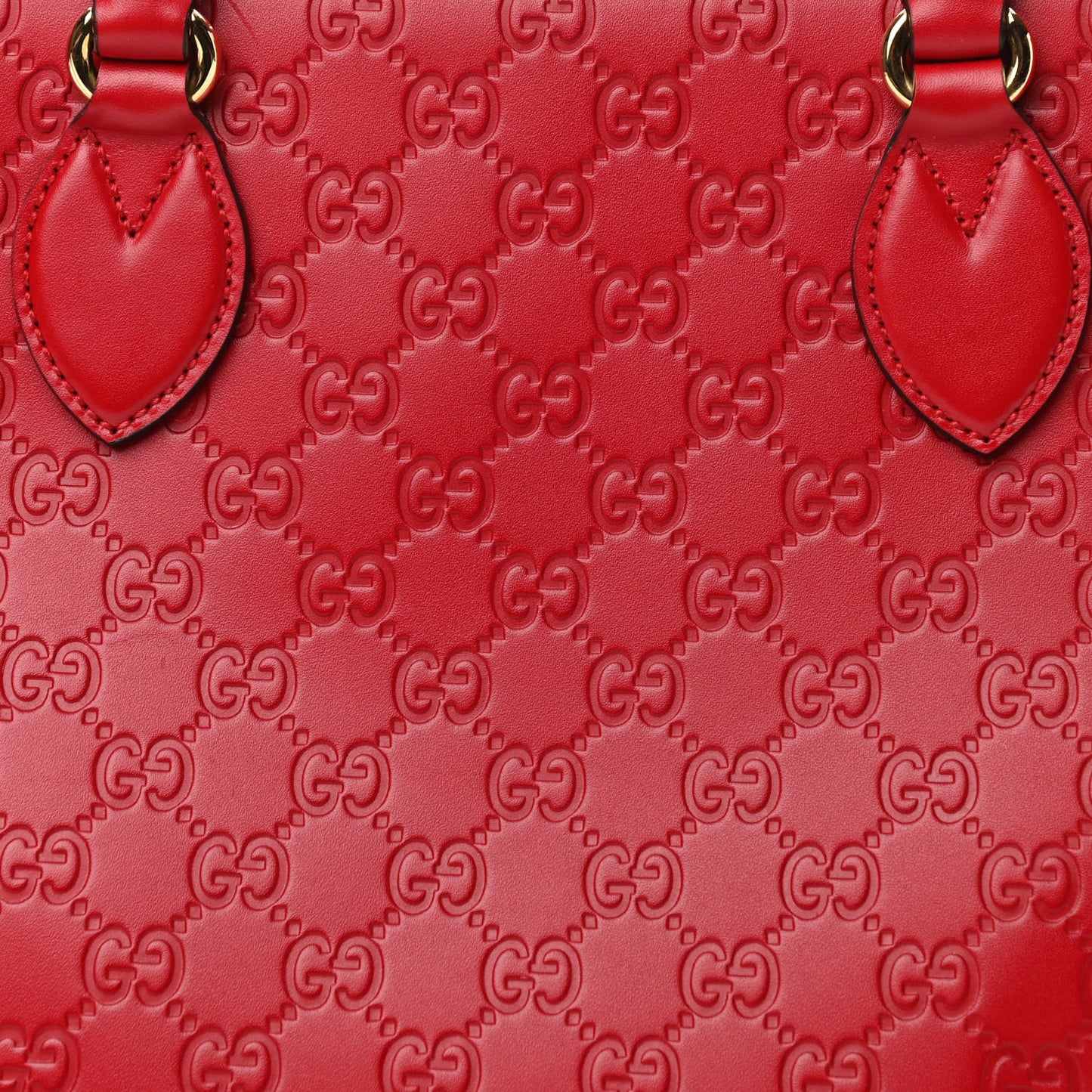 Guccissima Small Zippered Bucket Tote Hibiscus Red