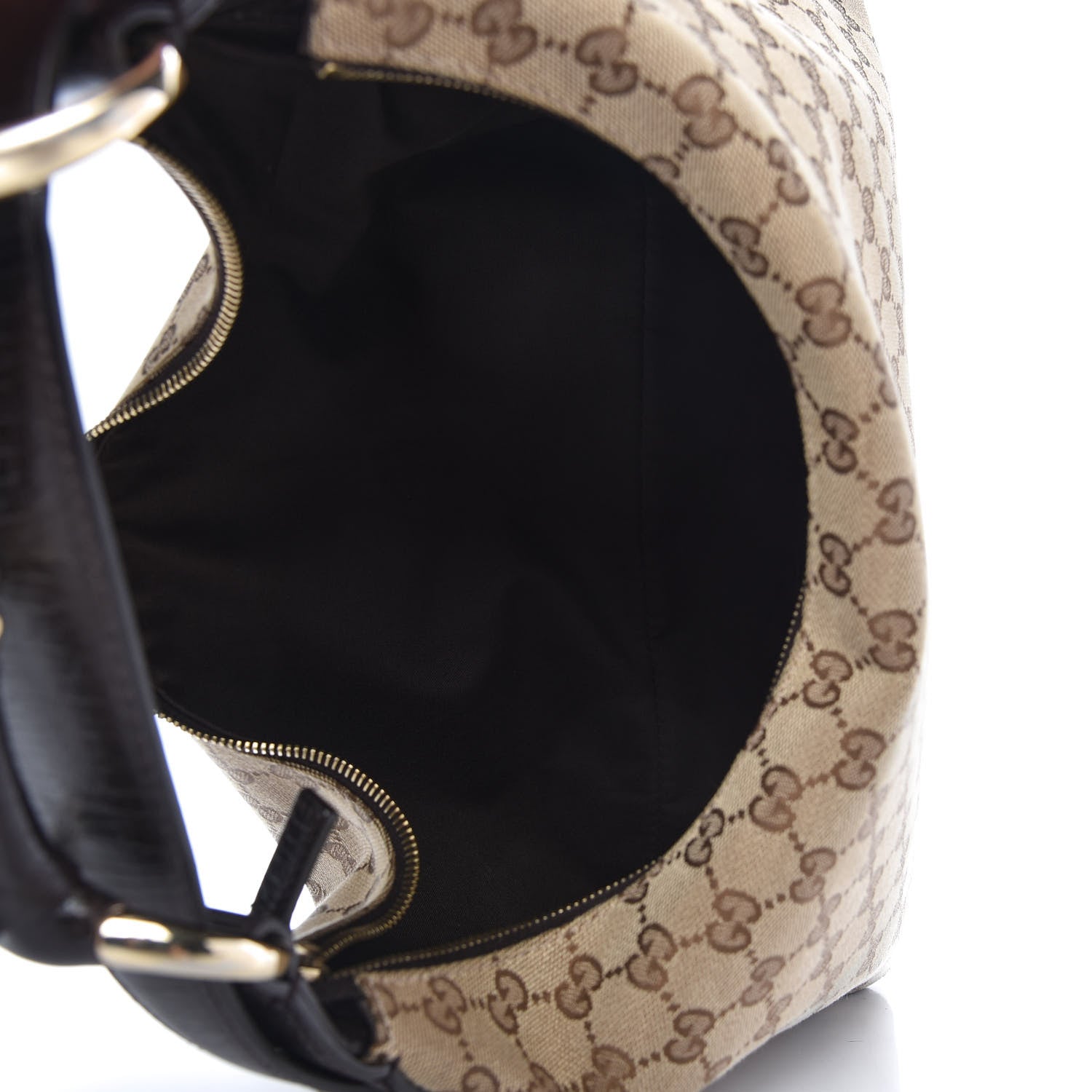 Gucci Monogram Medium Horsebit Chain Hobo Dark Brown 5 of 9