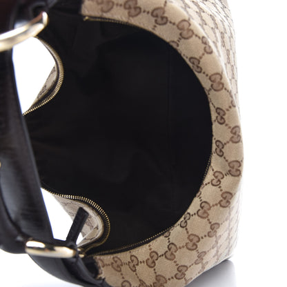 Gucci Monogram Medium Horsebit Chain Hobo Dark Brown 5 of 9
