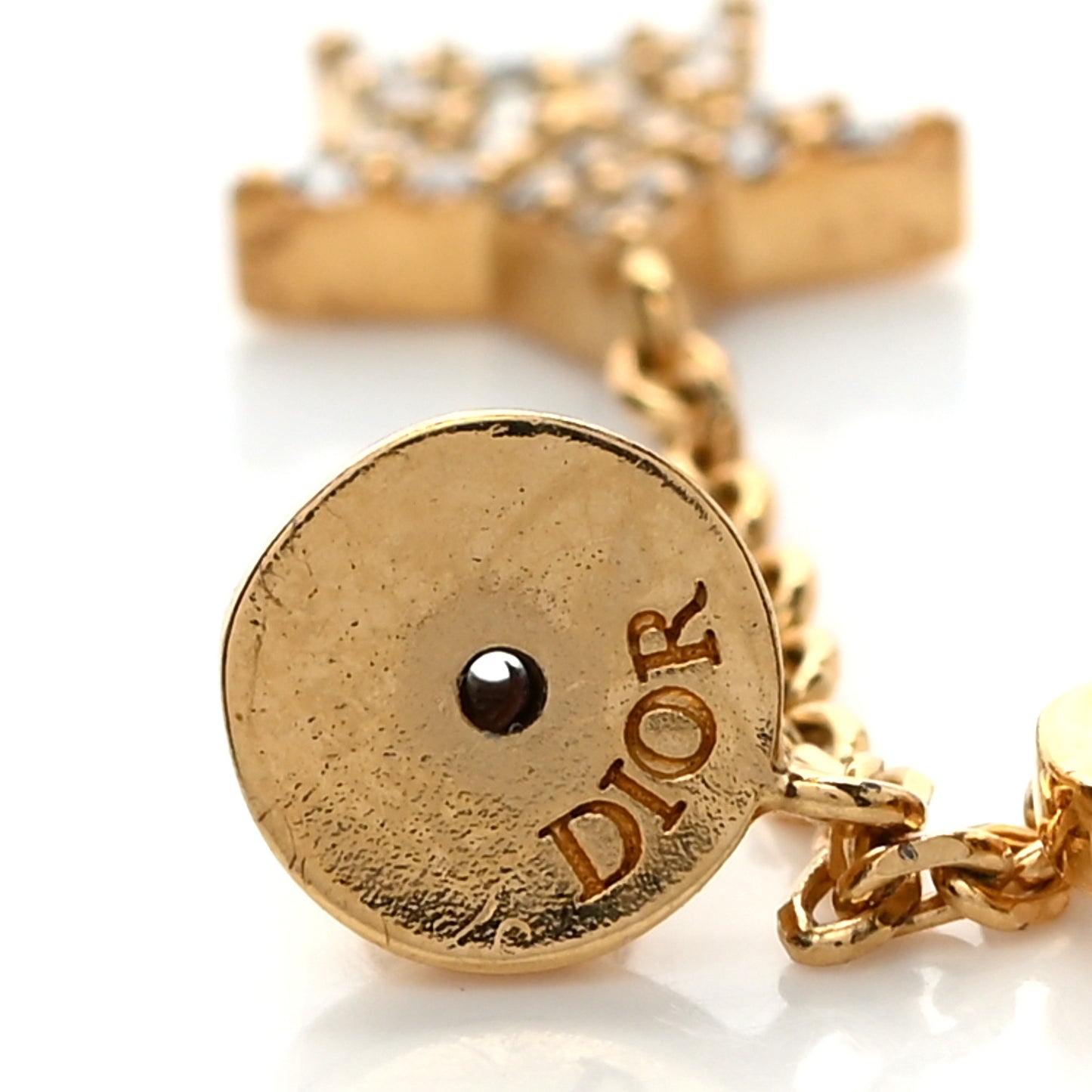 Crystal Star CD J'Adior Dangle Earrings Gold