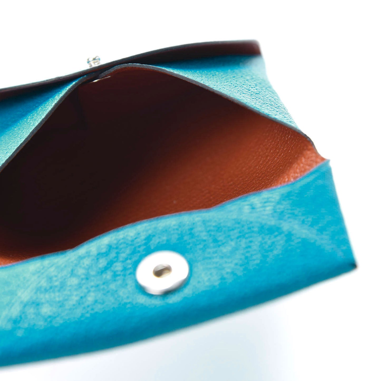 Chevre Mysore Bastia Coin Purse Bleu Frida Cuivre