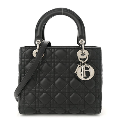 Christian Dior Lambskin Cannage Medium Lady Dior Black 1 of 10