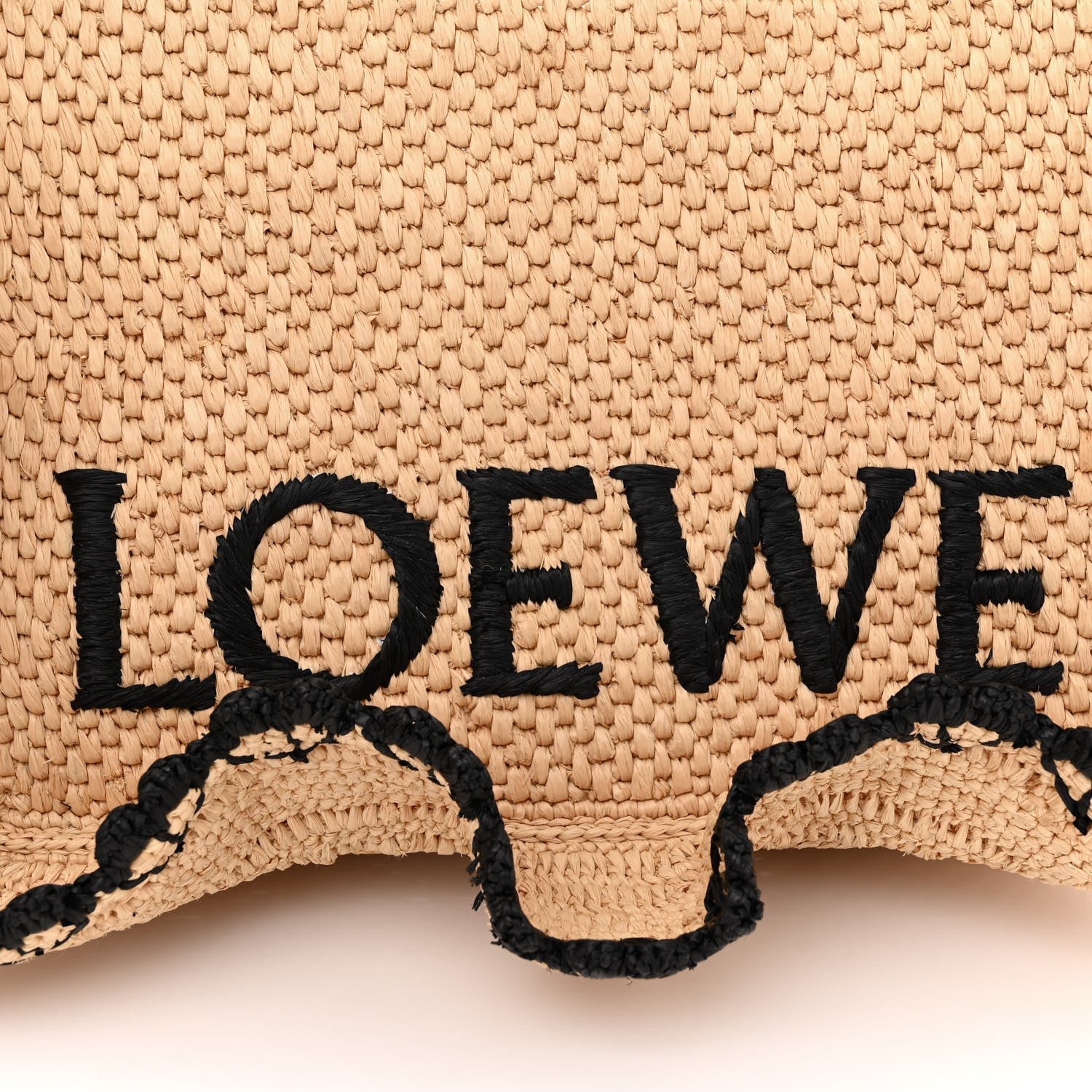 Loewe Raffia Calfskin Balloon Ruffles Bucket Bag Natural TanRaffia Small Paula's Ibiza Logo Tote Natural Black 6 of 12